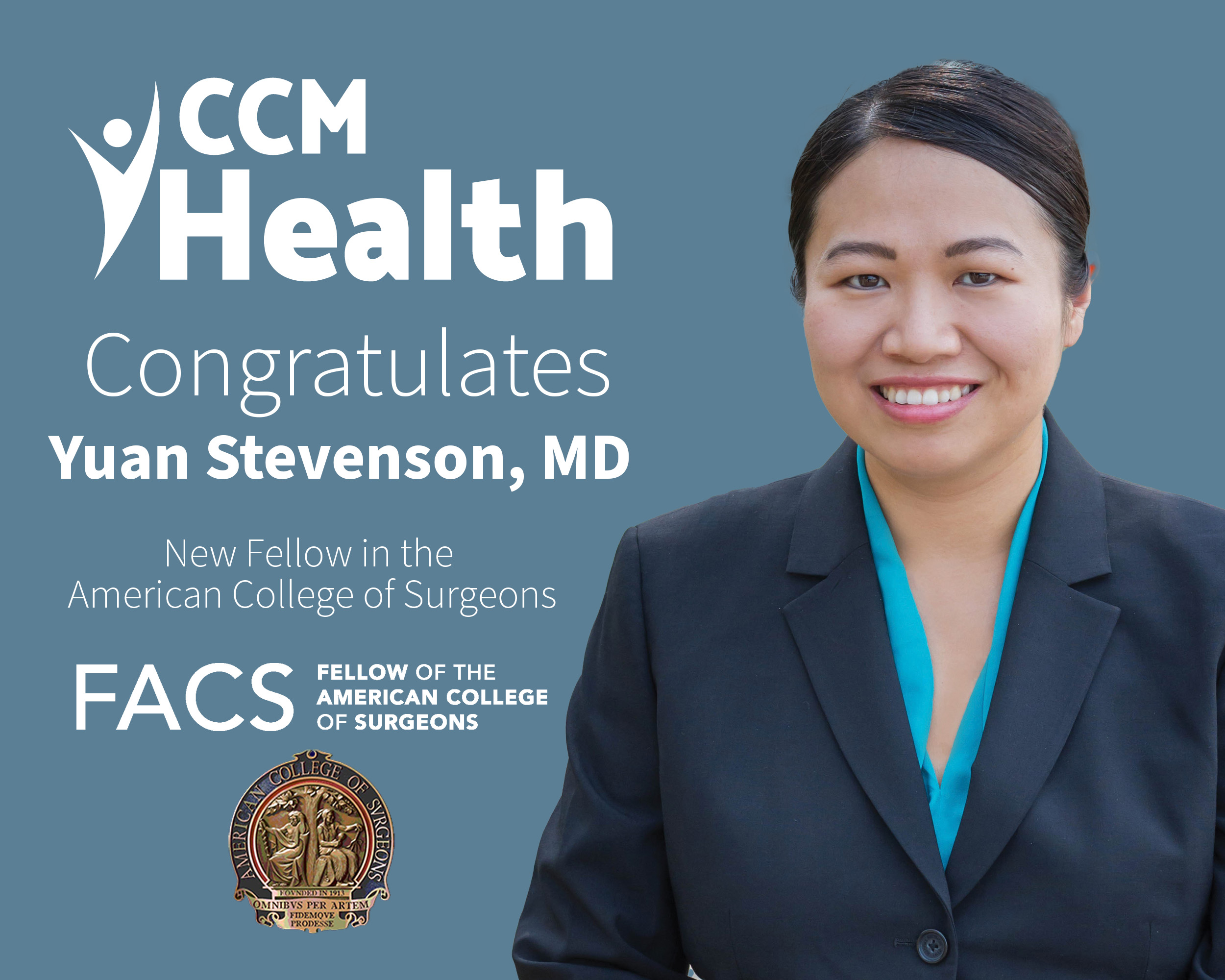 Dr. Yuan Stevenson Earns FACS Designation, Marking Advanced Achievement in Surgical Excellence